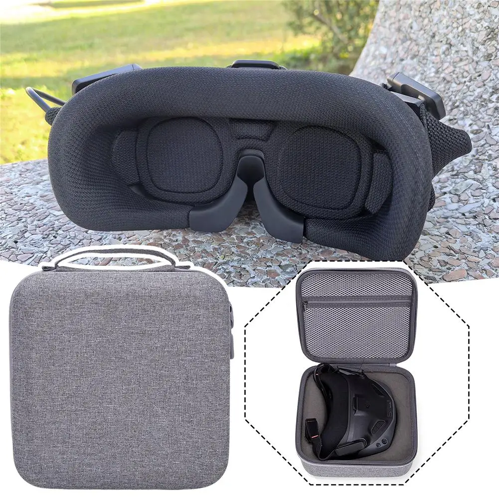 For DJI N3 Flight Glasses Storage Box N3 Glasses EVA Handheld Portable Bag Shock-absorbing Shell Storage Pressure-resistant H9W8