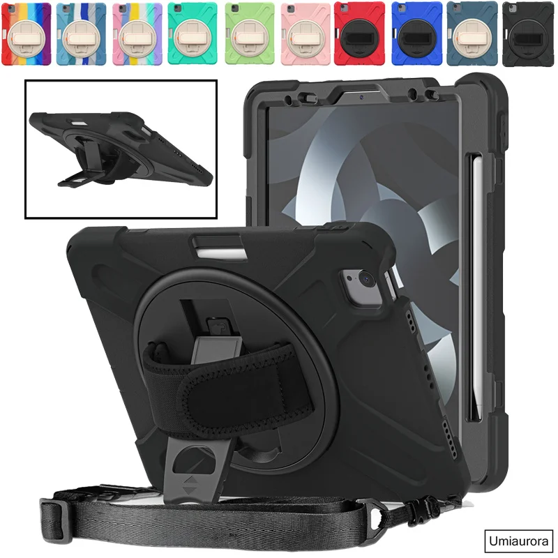 For IPad Pro 11 12.9 inch 2018 2020 2021 2022 Air 4 5 10.9 Mini6 Tablet Case Heavy Duty Silicon PC Rugged Stand Drop-proof Cover