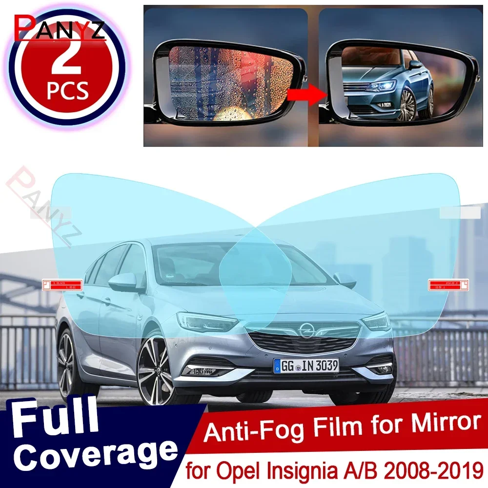 for Opel Insignia A B 2008~2019 Full Cover Anti Fog Film Rearview Mirror Rainproof Clear Anti-fog Films Car Accessories 2012