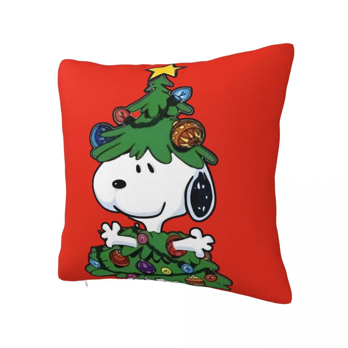 Pillow Cover Christmas Snoopy Cartoon Cushion Cover Woodstock Peanuts Charlie Brown Pillow Case For Living Room Pillowcases