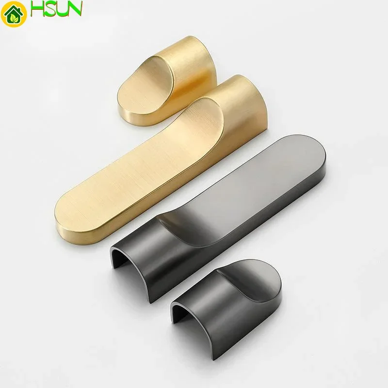 Nordic thumb cabinet handle zinc alloy modern furniture interior drawer hardware handle