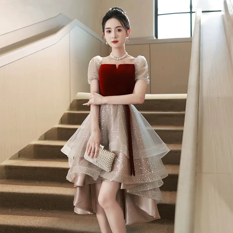 

Модное и элегантное свадебное платье с завязками для невесты, новинка 2026, маленькое вечернее платье для помолвки, элитное банкетное платье для женщин