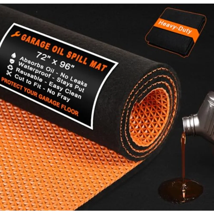 

Коврик для сбора масла - Влагопоглощающий коврик для пола гаража, премиум-класса, водонепроницаемый, защищает пол от проливов жидкостей.