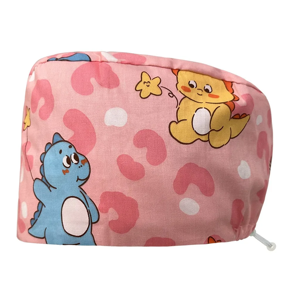 Soft Impresso Operating Room Cotton Hat, Enfermeira Cap, Lab Nursing Scrubs, Moda