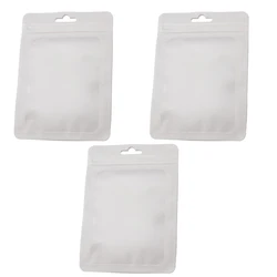 10Pcs/Lot 7.5X10/10X15/12X20/14X20cm White Zip Lock Bag with Hang Hole For Gift Bracelet Storage Pouch Jewelry Display Packaging