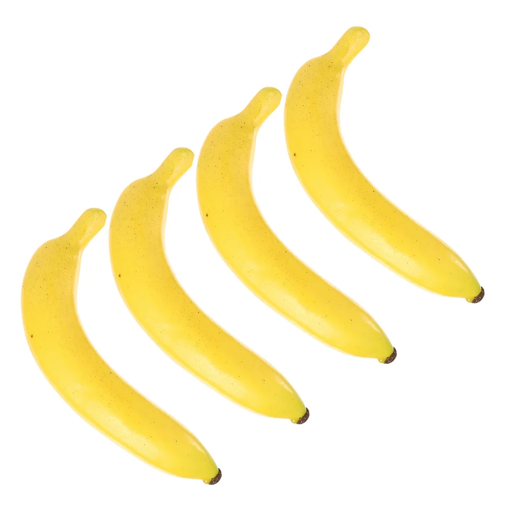 4 Pcs Accessories Simulated Banana Props Models Fruit Abs Fake Artificial Decor