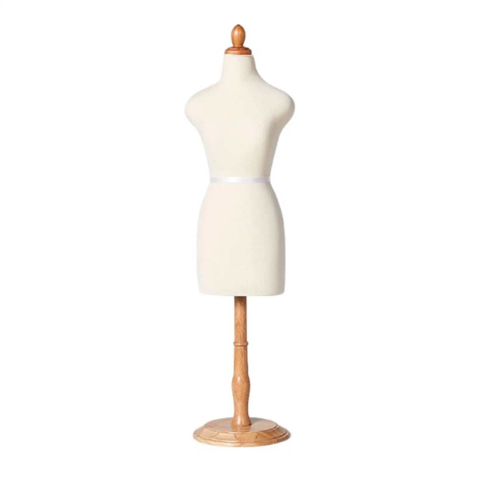 Adjustable Sewing Mannequin Female Half Body with Solid Wood Base for Tailor Shop Use
