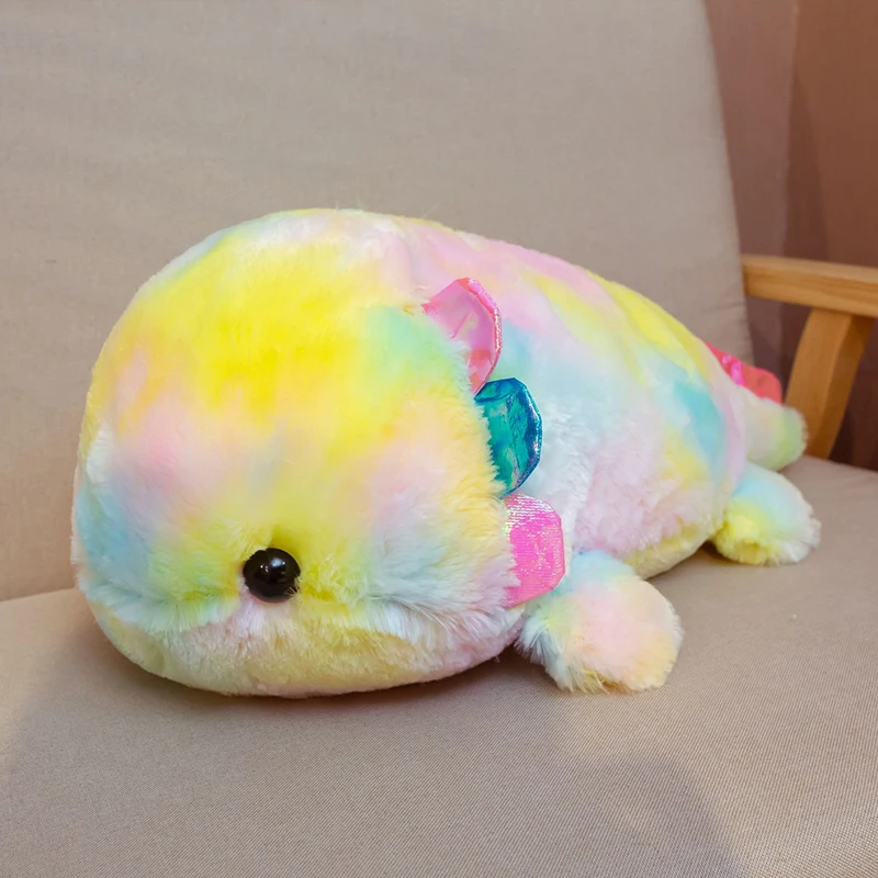 Stofftier Axolotl 40-55cm Kawaii bunte Cynops Orientalis Plüsch tier lila Salamander Schlaf kissen Plüsch Geschenk für Kinder