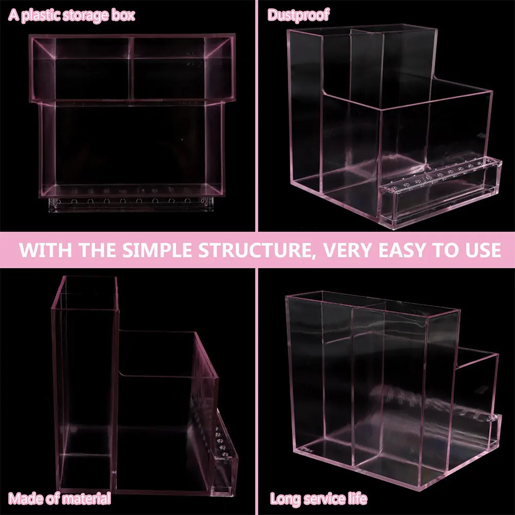 

2Pcs Nail Drill Bits Storage Box Professional High-Grade Grinding Head Organizer for Salon Home Use Nail Art Manicure Tool