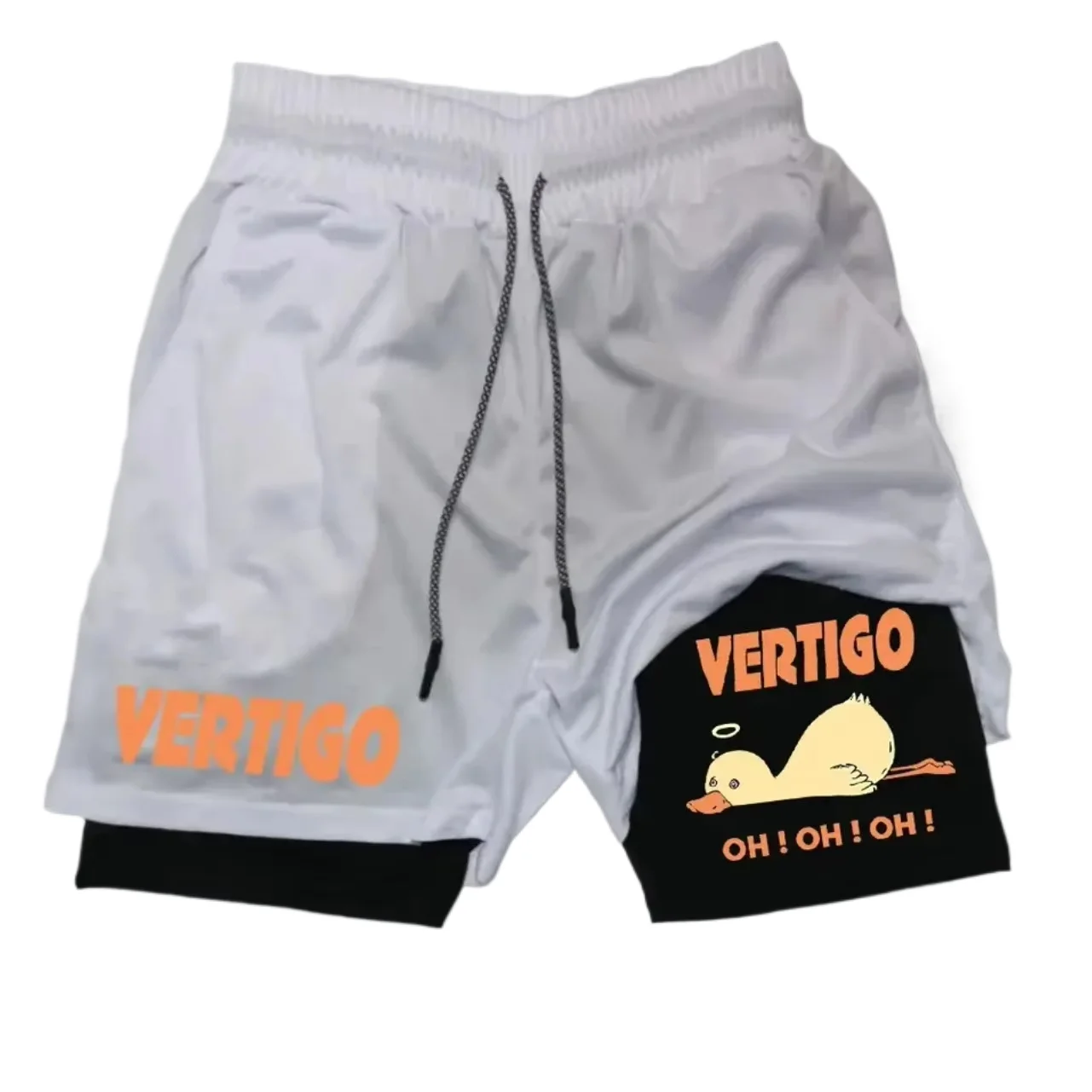 

Creative 2-in-1 men's running shorts, sports drying gym exercise shorts, summer casual shorts, sports shorts