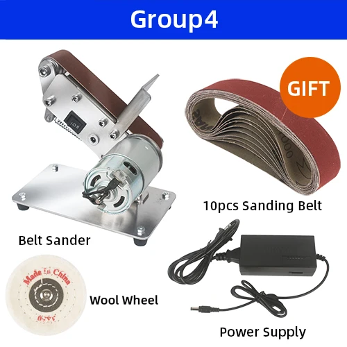 TUNGFULL Mini Elektrische Bandschuurmachine - Draagbare Metaalbandslijpmachine voor Scherpe Randen, Gereedschap voor Thuisverbetering