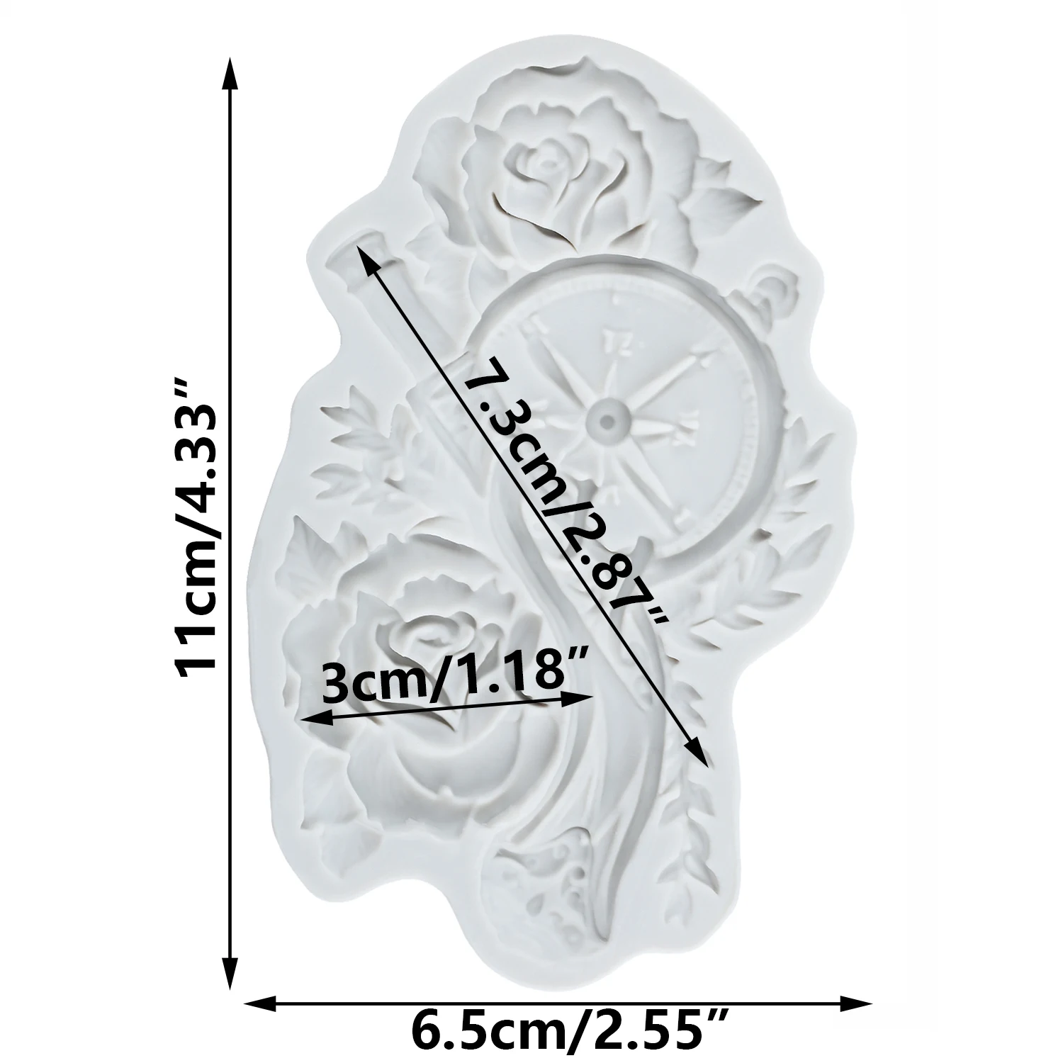 Gun Silicone Molds Rose Flower Door Fondant Cake Decorating Tools Cupcake Topper Candy Craft Gum Paste Polymer Clay