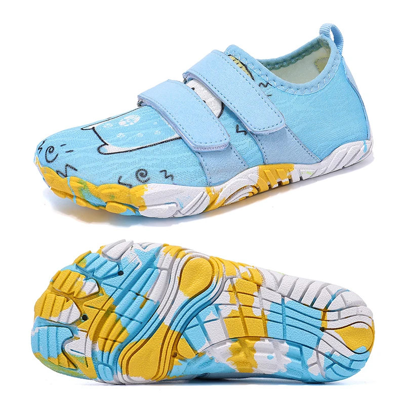 

Водные туфли для мальчиков и девочек с защитой от ударов, дренажным дизайном, для активного отдыха на природе, для хайкинга и прогулок по воде, нескользящие, для пляжа, как босиком