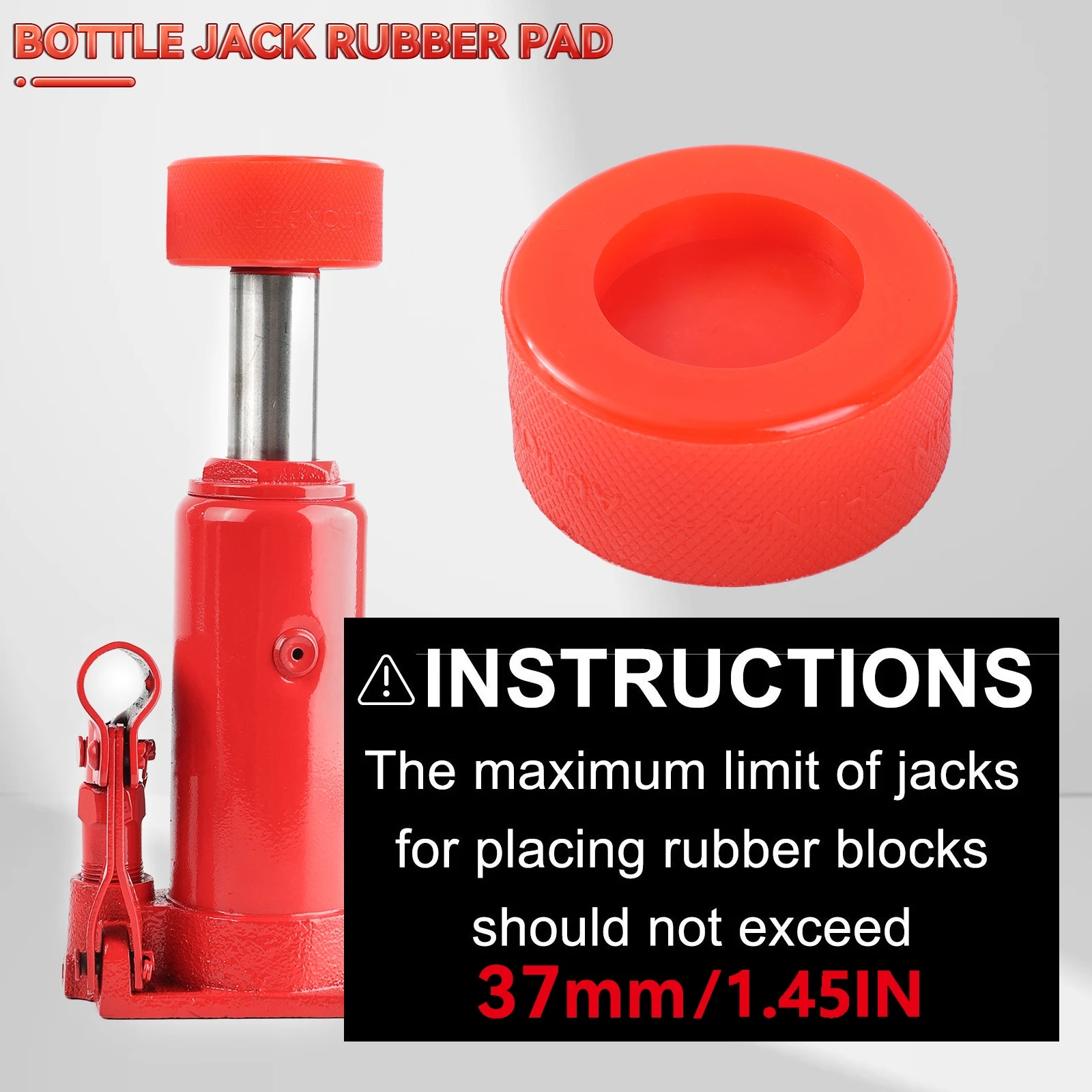 Bottle Jack Pad Support Point Adapter Jacking Removal Repair Tool For 10Ton Bottle Jack Auto Accessories 60 x 30mm Polyethylene