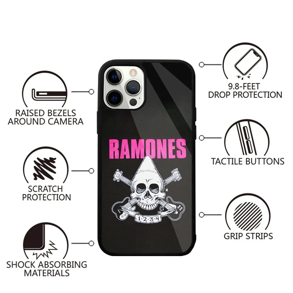 Rock Band R-Ramones Phone Case For iPhone 15,14,13,12,11,Plus,Pro,Max Mini Magsafe Magnetic Wireless Charging