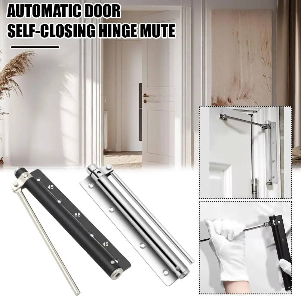 Automatic Door Closer Safety Spring Door Closer, Zinc Alloy Adjustable Closing Door Hinge Door Closer For Door Self Closing E6g5