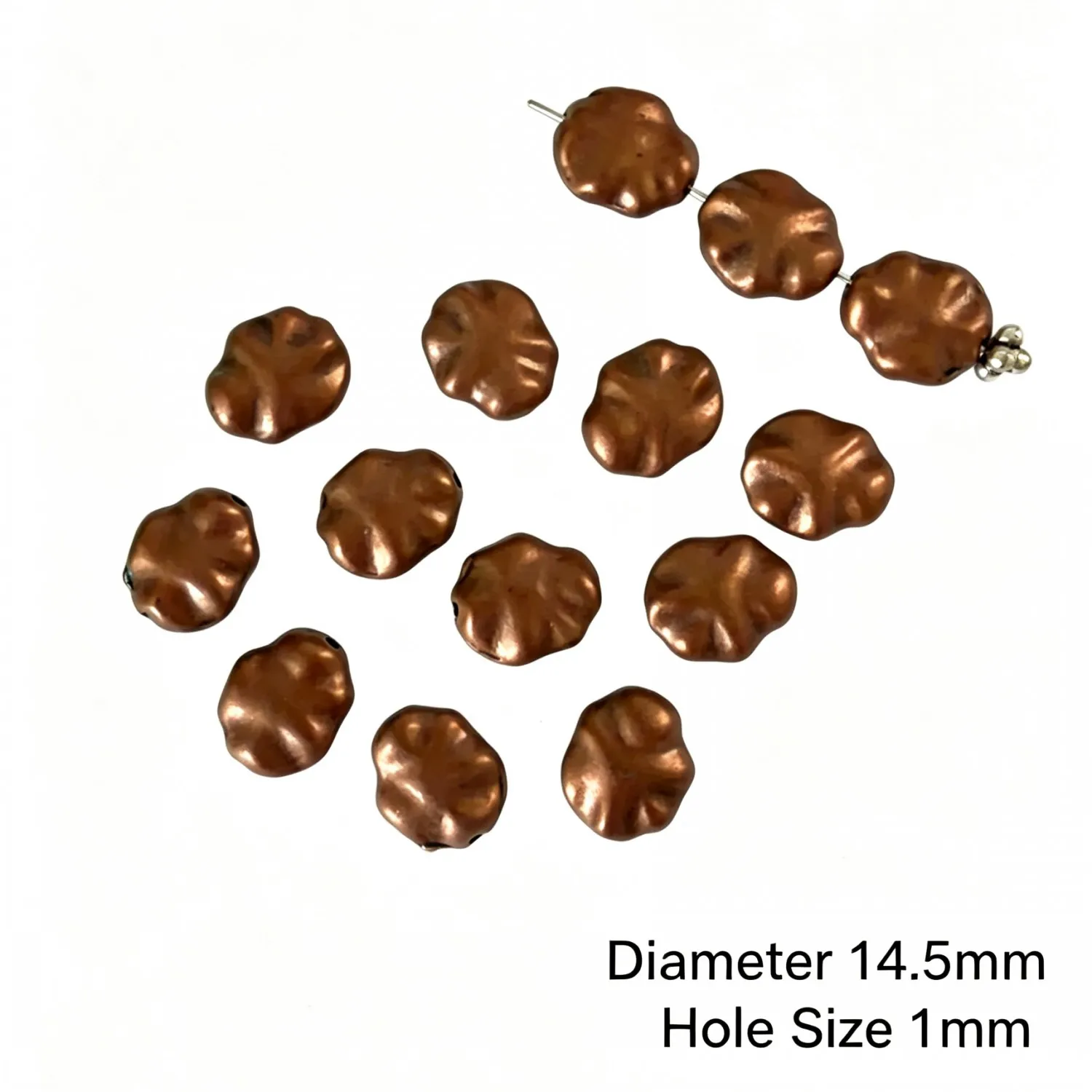 10Pcs 14.5×12mm Zinc Alloy Antique Red Copper Irregular Stone Shape Spacer Beads DIY Jewelry Accessories H5249