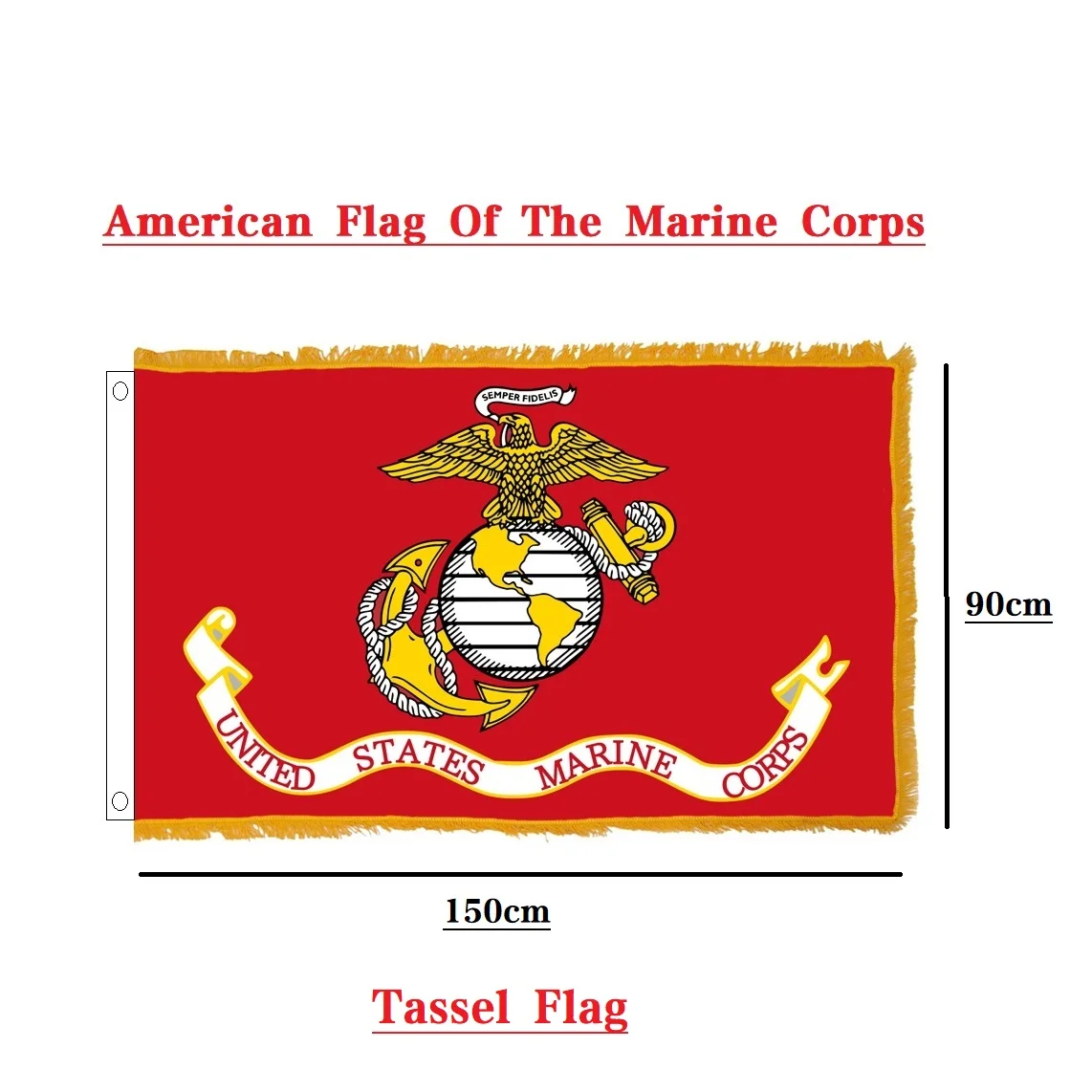 3x5ft American Flag Of The Marine Corps 30*45cm Car Flag 14*21cm Hand Flag cm For Office Decoration