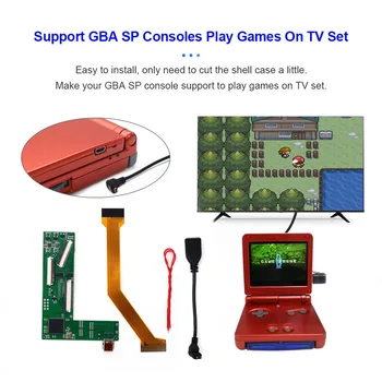 HDMI 호환 어댑터 컨버터 키트, 게임보이 어드밴스 SP GBA sp용 Best5 HDMI 호환 어댑터 컨버터 키트, 게임보이 어드밴스 SP GBA sp용 Best5