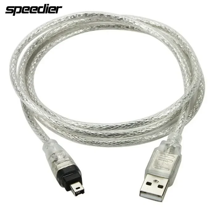 USB Male to Firewire IEEE 1394 4 Pin Male iLink Adapter Cord firewire 1394 Cable for SONY DCR-TRV75E DV camera cable 100cm