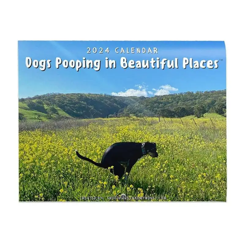 

Dogs Pooping Calendar 2024 Dogs Pooping in Beautiful Places Calendar Funny Wall Calendar Wall Art Gag Humor Gift for Birthday