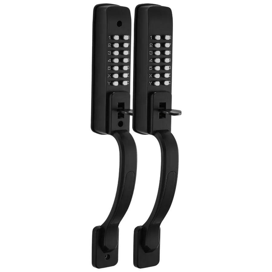 

Mechanical Keyless Entry Door Lock, 2.0 Code Upgrade, 4-7 Digits Code, Double-Sided Push Button Combination Keypad Door Lock wi