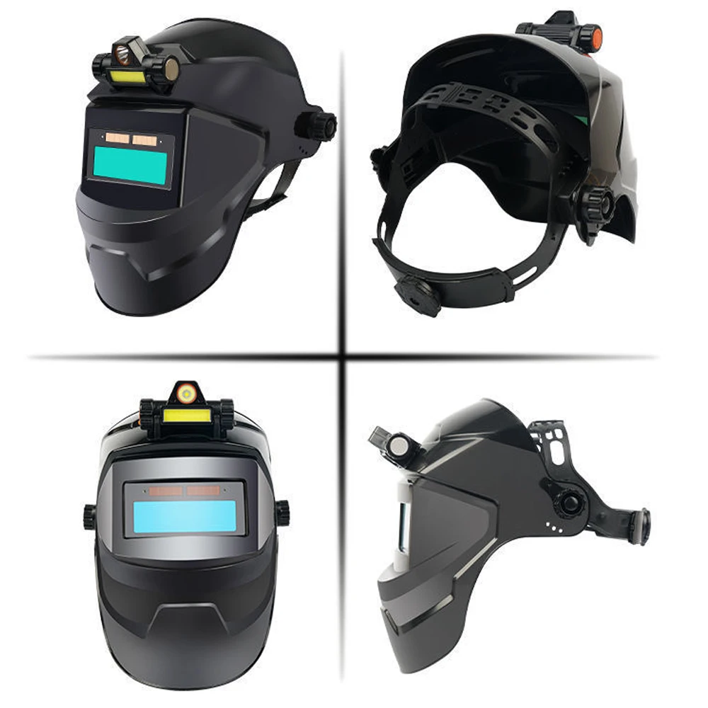 Welding Mask Solar Automatic Dimming Large View True Color 130℃ High Temperature Resistant Welder Auto Darkening Welding Helmet