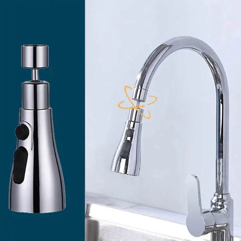 3 in1 Kitchen Replaceable Faucet Sprayer Nozzle ABS Durable Water Tap Water Basin Sink Shower Spray Head Multifunctional Hydrant