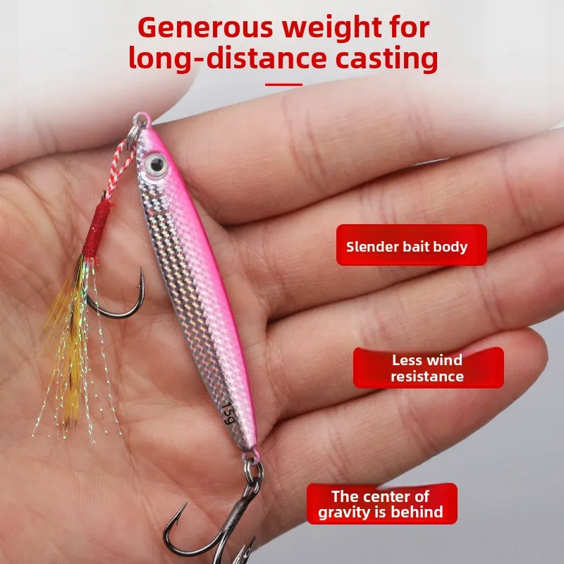 STLF بالجملة Luya لوحة حديد الاستثمار البعيد بيغاسوس رقم. 1 رمي بنك بخطاف مزدوج، صيد أسماك البحر في المياه العذبة، سمكة سوداء حيوية #2