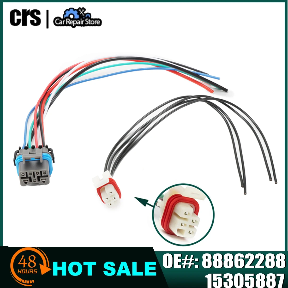 2PCS 7-PINS + 4-PINS Neutral Safety Switch Connector for GMC 88862288 15305887 for Chevrolet 4L60E 4L80E 4L65E Car Accessories