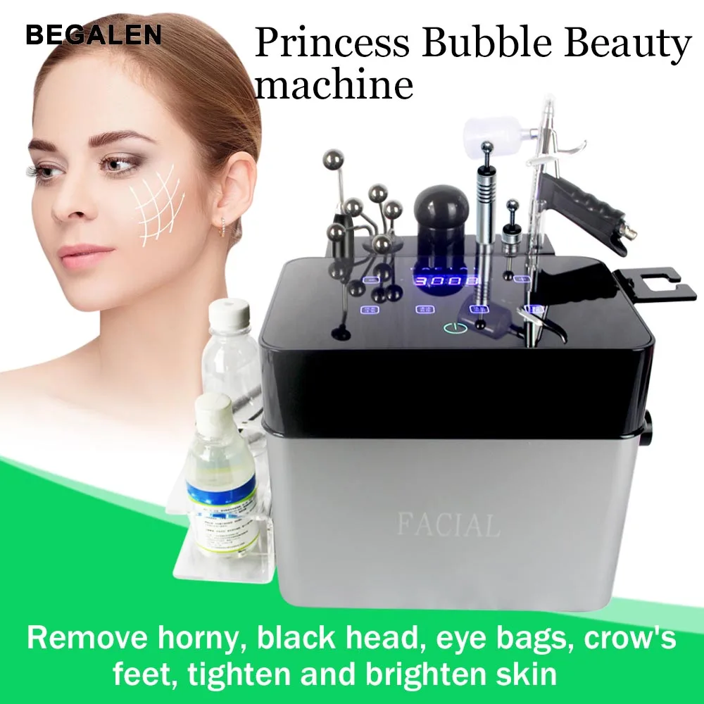 Magic Oxygen Bubble Beauty Machine Face Cleansing Sprayer Blackheads Removal Anti-Wrinkle EMS Face Lifiting Skin Rejuvenation