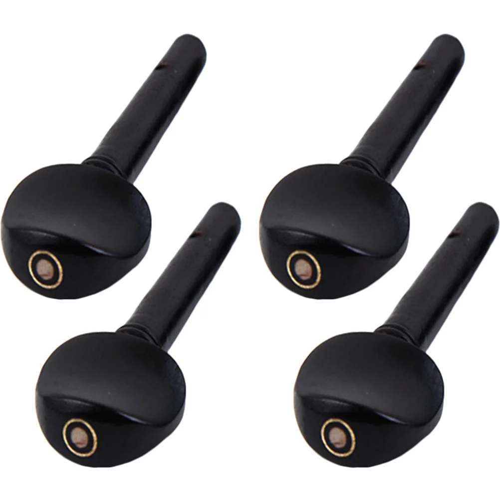 4 Pcs Violin Pegs Oud Accessories Professional Tuning Tuner Keys Wooden Ebony Crafts Practical Fittings