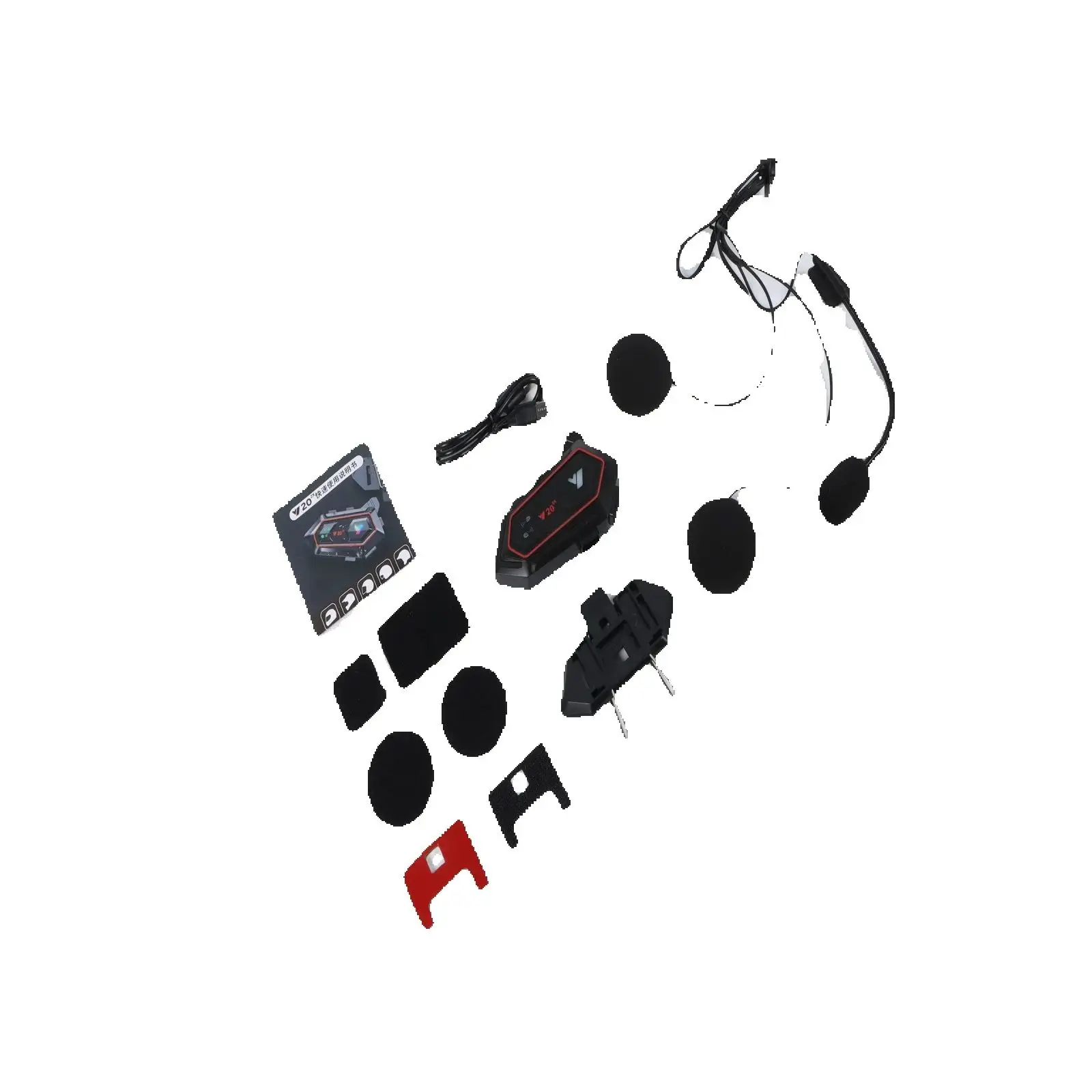1PC Y20-2x Bluetooth Intercom Headset For Motorcycle Helmet Communication System