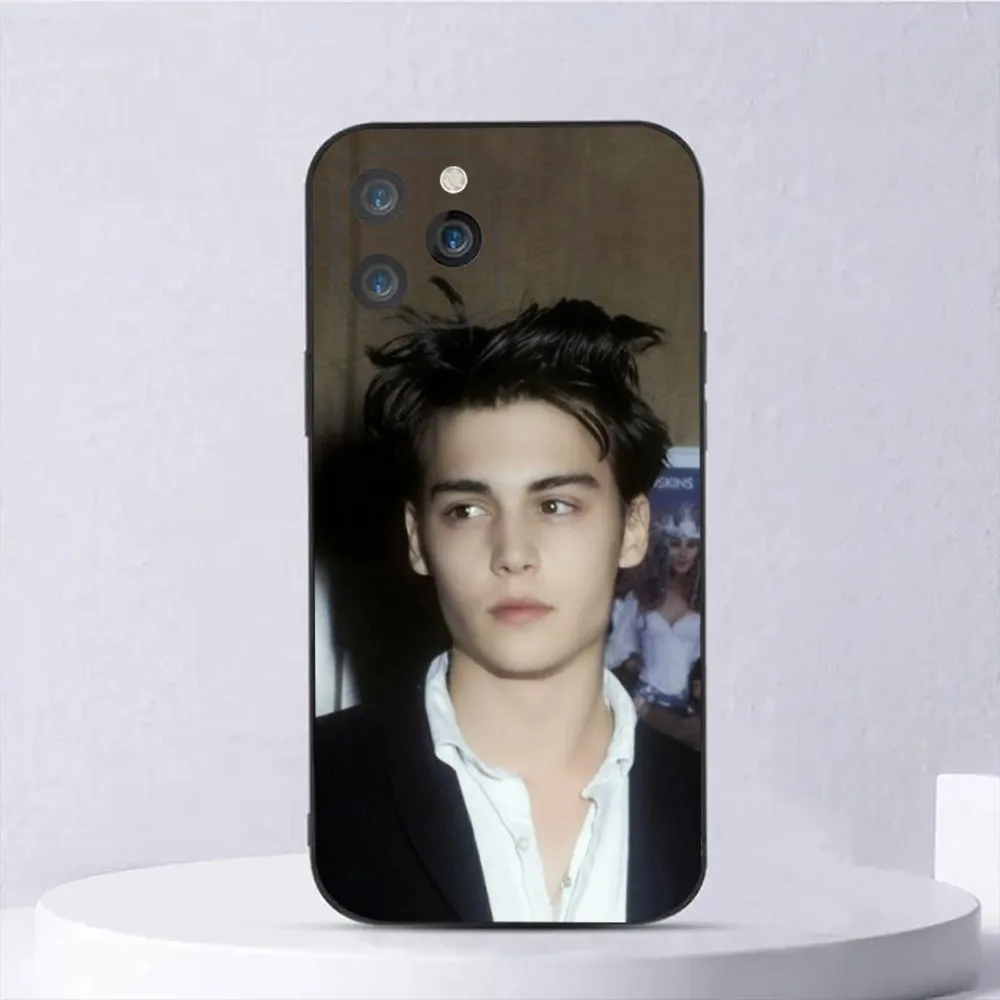 Young J-Johnny D-Depp Phone Case For iPhone15,14,13,12,11,Pro,Max,Plus,Mini,X,XS,XR,8,7,6,S,Plus,SE Soft Black Case