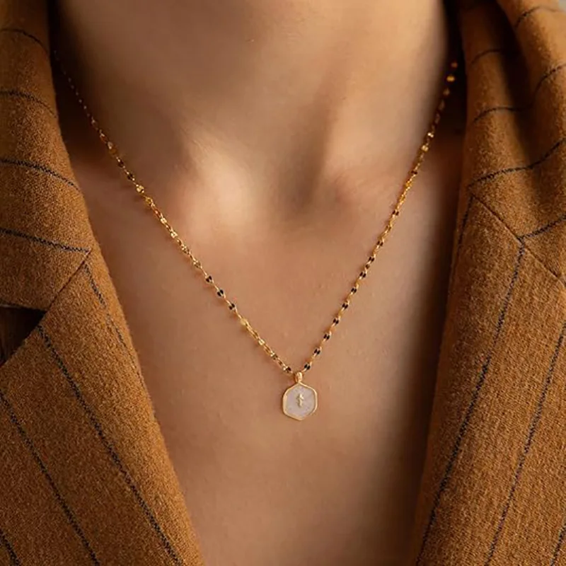 New Cross Necklace Copper Stylish Simple Arctic Light Pendant Collarbone Chain Ladies Gift