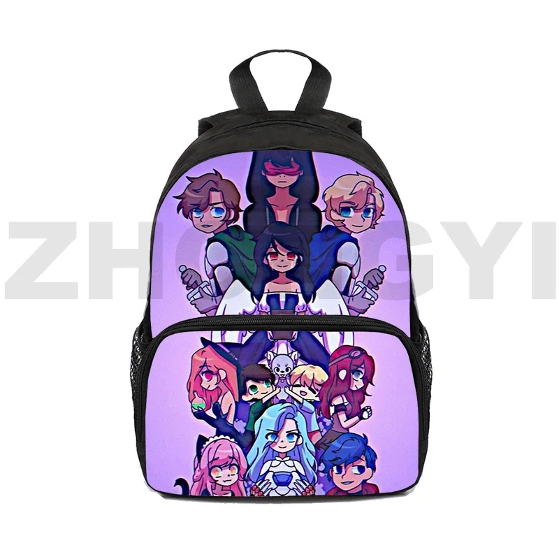 3D Anime Aphmau Backpacks Kids Children 12/16 Inch Cartoon As A Cat Back To School Daily Bag Teenager Mini Bag for Kindergarten