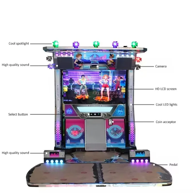 Arcade Dance Entertainment Machine Interactive Rhythm Game for Amusement Parks and Game Centers