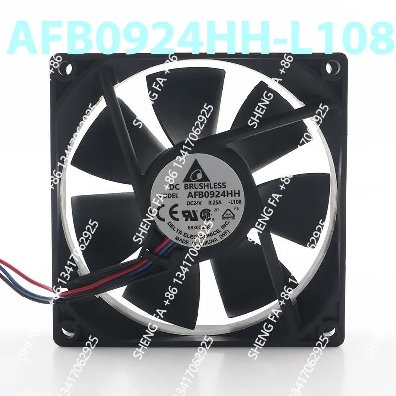 Cooling Fan 3-wire AFB0924HH-L108 Delta 12V 48V DC24V 0.25A AC EC 9025 90X90X25MM 9CM Dual Ball Bearing High air Volume Inverter