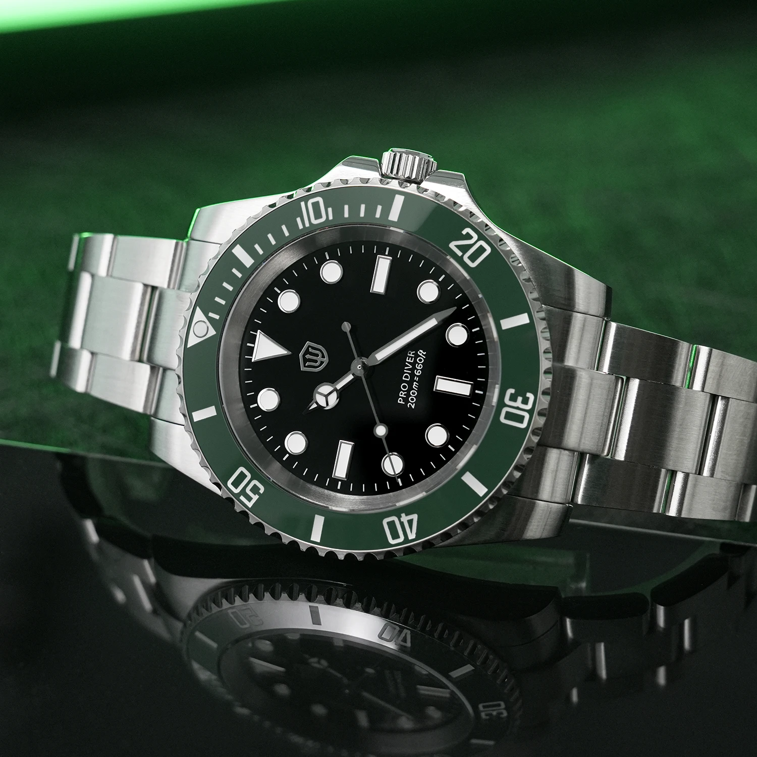 

Watchdives WD1680Q V2 VH31 Sweep Second Quartz Watch Ceramic Bezel Ar Sapphire Bgw9 200M Waterproof 316L Wrist Watch Men Watches