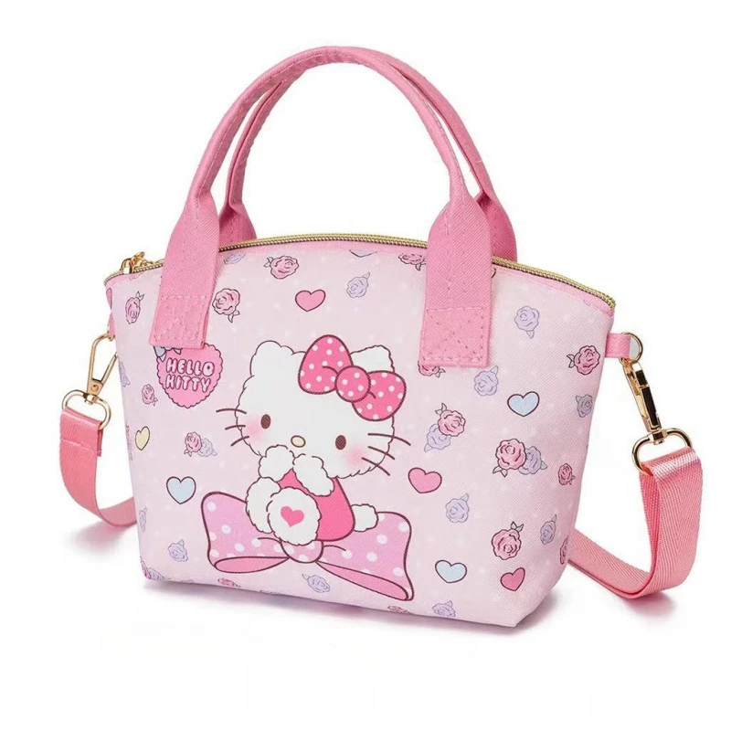 

100% genuine Sanrio Hello Kitty Pink Crossbody Makeup Bag Cute Cartoon Shoulder Purse Kawaii Cosmetic Case For Girls Women
