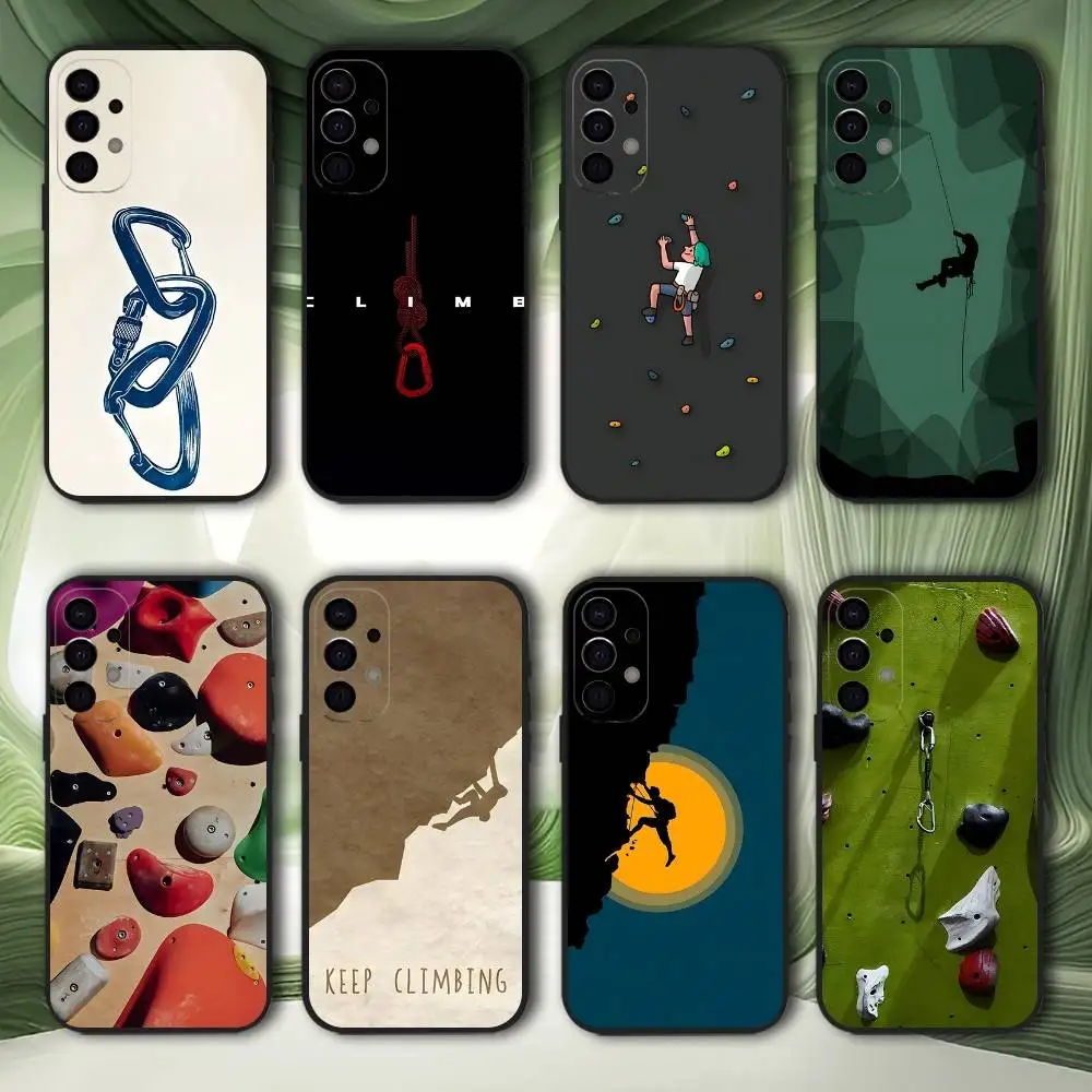 

Rock Climbing Wall Phone Case For Samsung S25,S24,S21,S22,S23,S30,Ultra,S20,Plus,Fe,Lite,5G Black Cover