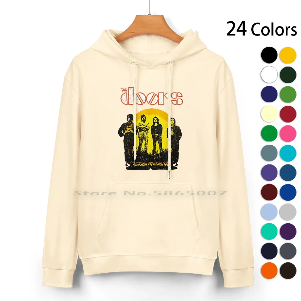 Doors Vintage-Best Of 70s T-Shirt Pure Cotton Hoodie Sweater 24 Colors Doors Band 70s Retro Vintage Jim Morrison Portrait