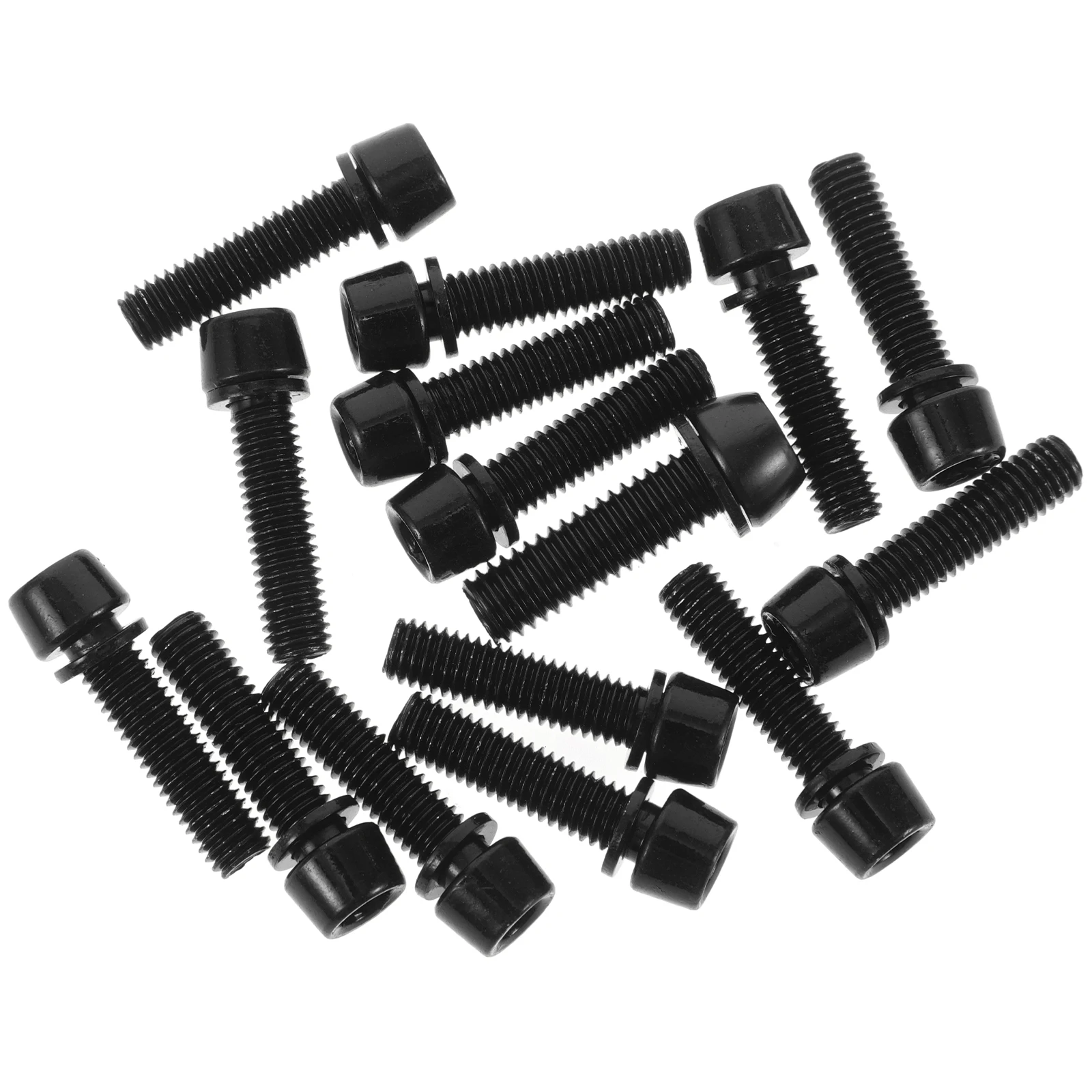 

15pcs Bike Stem Bolts Sturdy Tapered Head Small Metal Screws for Mountain Bikes Stem Fixing Derailleurs Grip Ring Seat Post