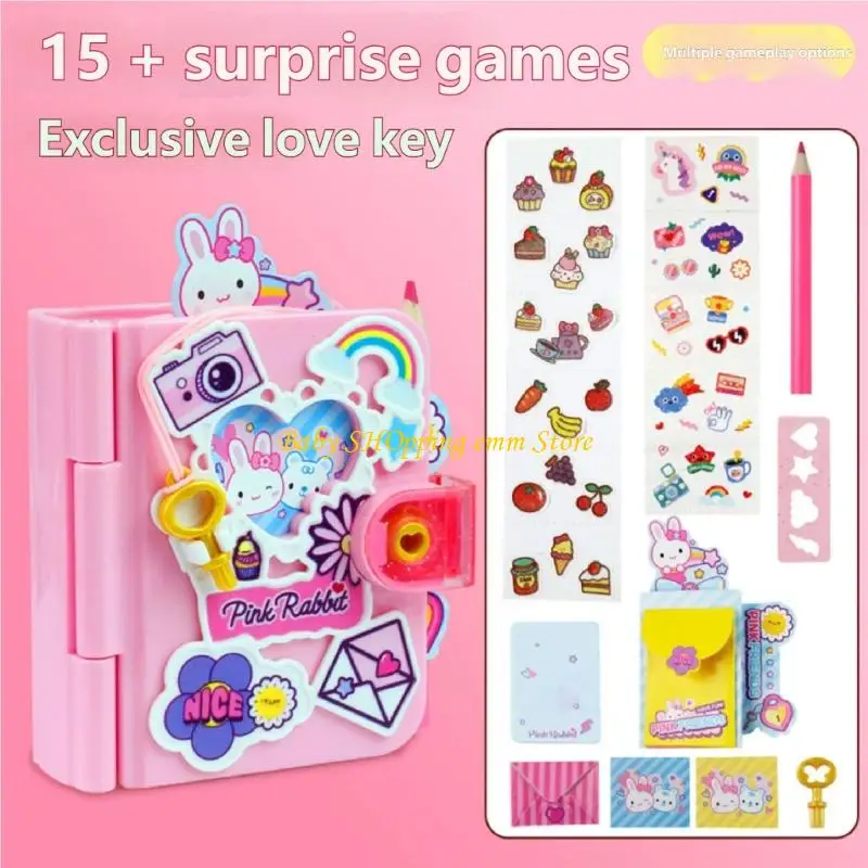 23GD Geheimes Tagebuch für Kinder, Spielzeug-Notizbuch, Bastel-Aktivitäts-Notizbuch für kreativen Ausdruck und Bewegung,