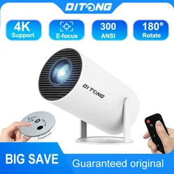 New HY300 Pro plus Projector 4k Android 1280*720P Dual Wifi  Video  Portable Outdoor home hd led proyector cine en casa pro