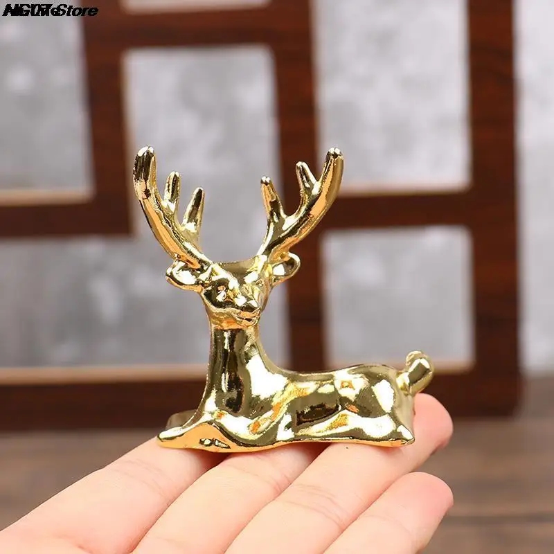 خمر الذهبي الحديد تمثال للمنزل ديكور ، المعادن الأيائل ، الغزلان ، عيد الميلاد الرنة ، الفن تمثال ، الحرف اليدوية ، حلية الجدول ، هدية ، 1 قطعة