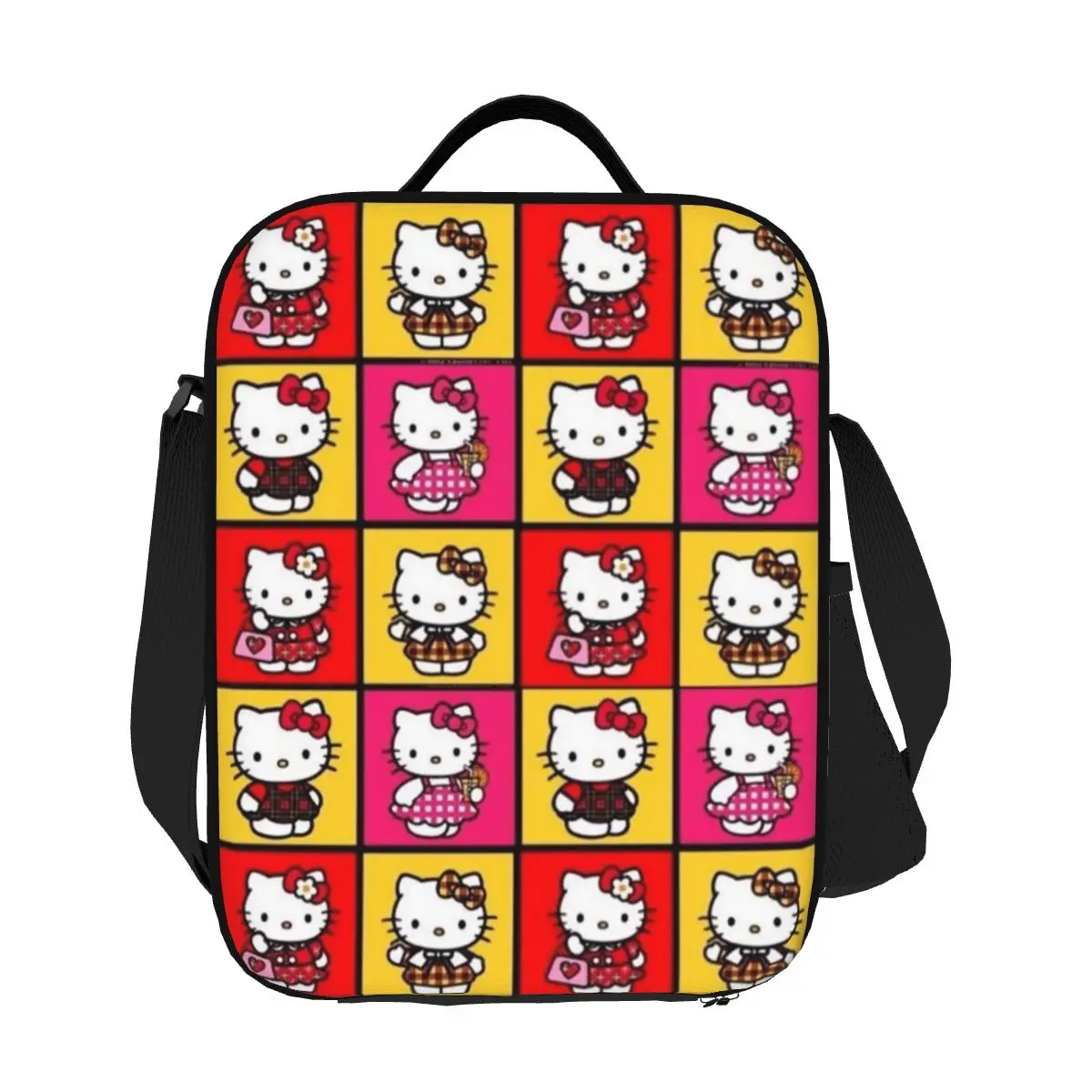 

Пользовательские Hello Kitty мультфильм аниме изолированные сумки для обеда для пикника на открытом воздухе водостойкий термохолодильник ланч-бокс для женщин и детей