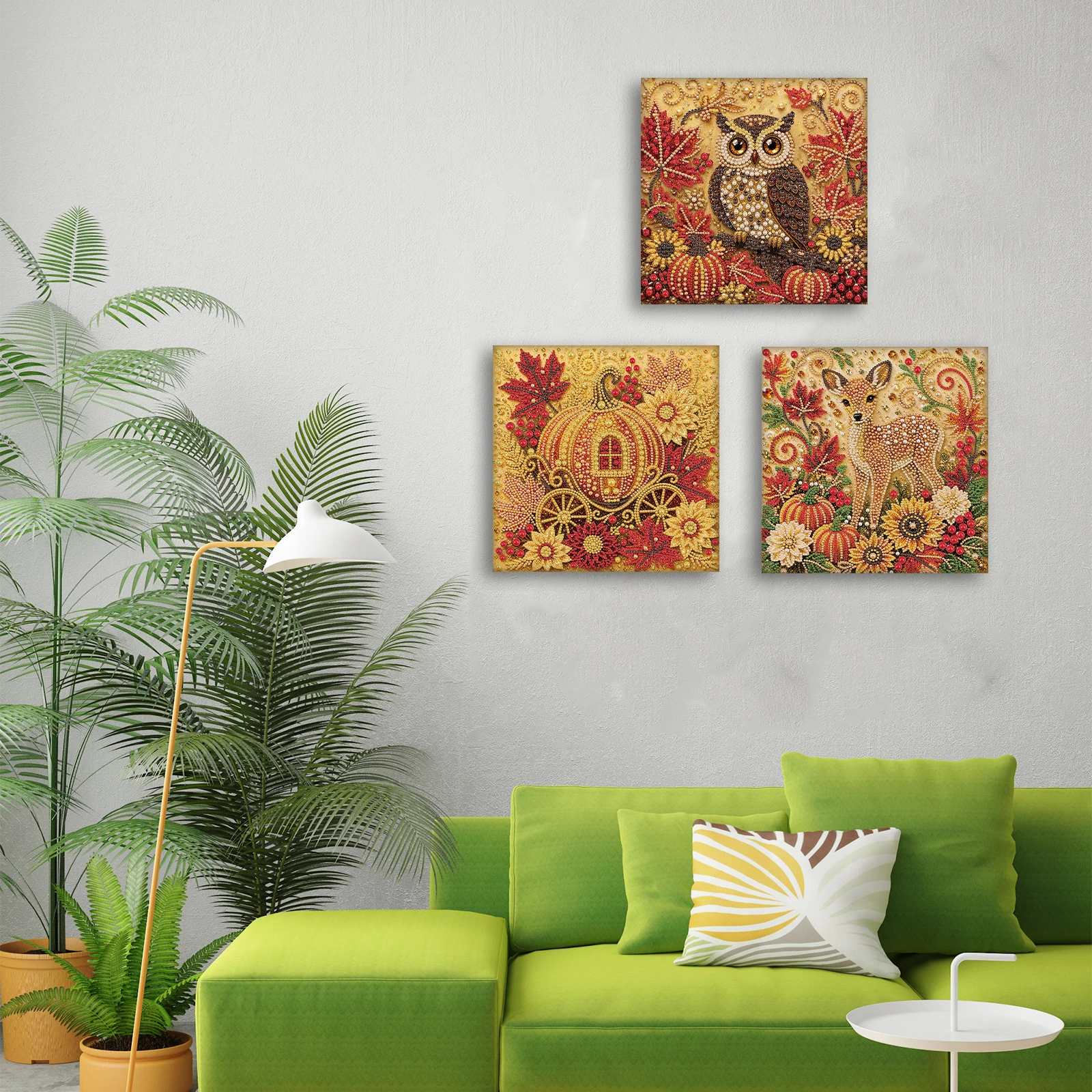 طقم رسم باللؤلؤ على قماش مؤطر  - مراجعة Art And Craft Autumn وسعره