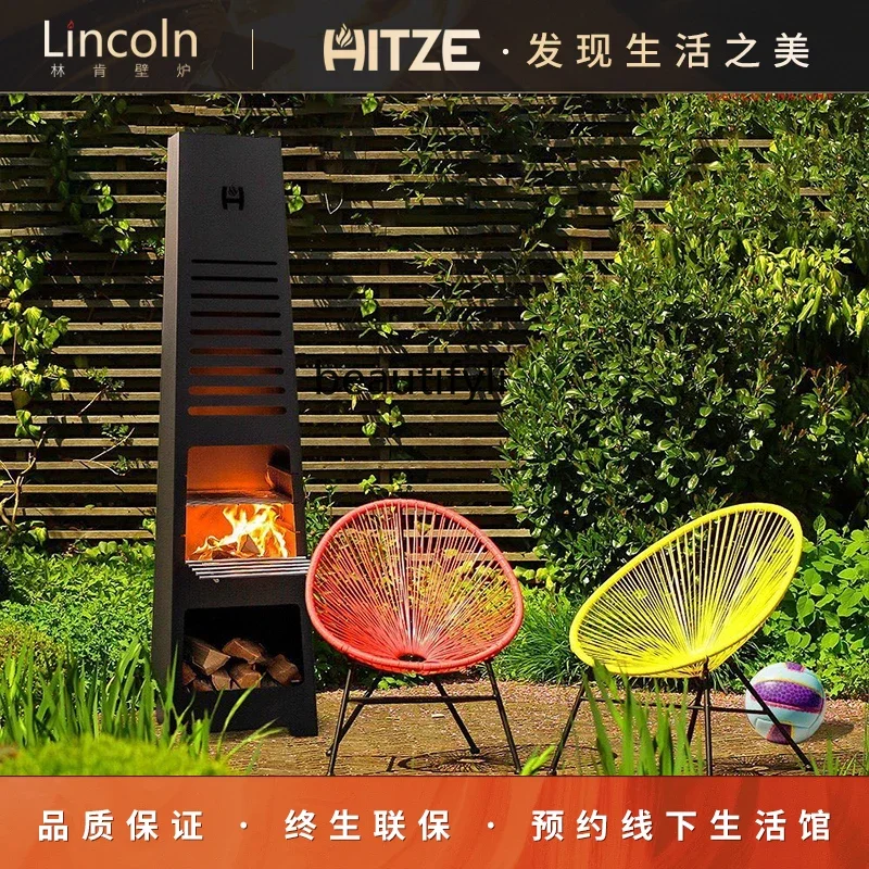 Y Poland imported outdoor fireplace real fire wood burning garden barbecue heater household decoration