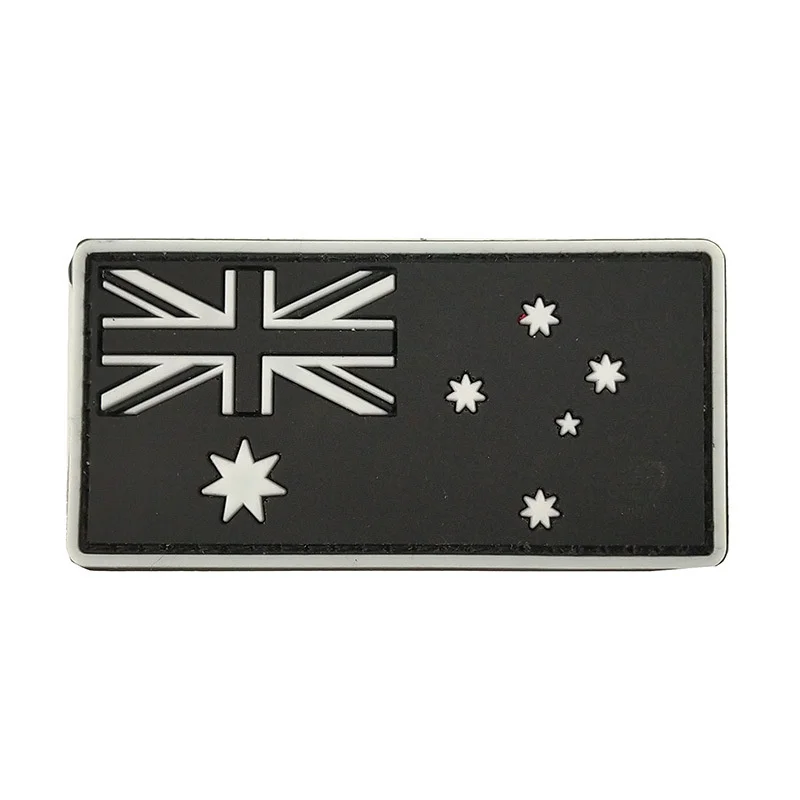 Flaga australijska łatki Armband ścierka haftowana Patch pcv miękkiej gumy taktyczne naszywki wojskowe armii naszywka ubraniowa